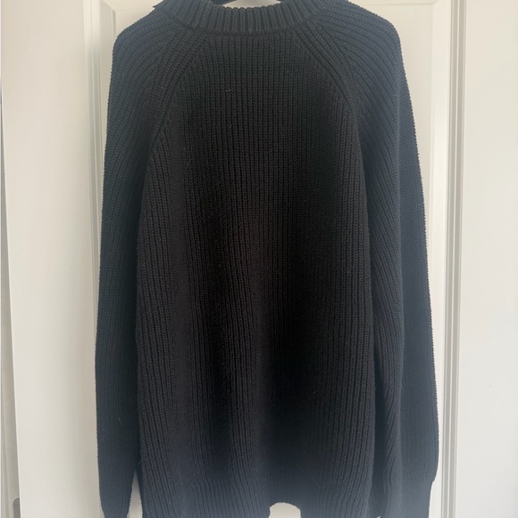 Jenni Kayne Cotton Fisherman Sweater in Black size Medium - Picture 9 of 12